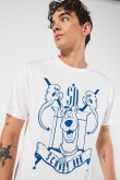 Camiseta manga corta crema con arte de Scooby-Doo