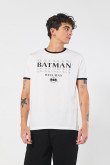 Camiseta de Batman crema manga corta con contrastes