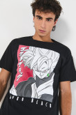 Camiseta manga corta con estampado en frente de Dragon Ball Super