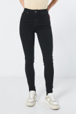 Jean jegging super tiro alto negro