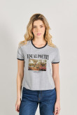 Camiseta de contrastes femenina Visual Poetry