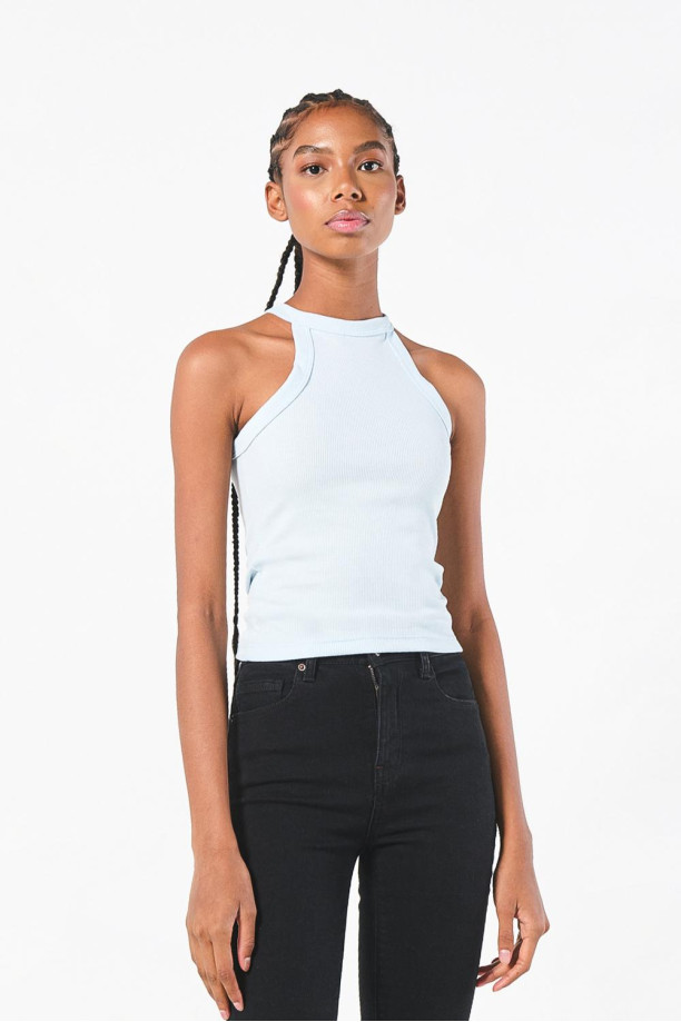 Cuello Camiseta De Tirante Camiseta De Tirantes Ancha Con Marca En