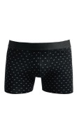 Bóxer negro midway brief-largo con estampados mini print