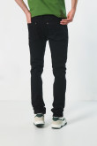 Jean tiro bajo negro skinny con ajuste ceñido y bolsillos