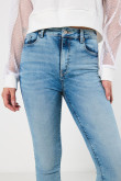 Jean jegging super tiro alto azul claro