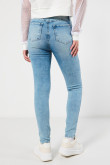 Jean jegging super tiro alto azul claro