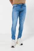 Jean tiro bajo súper skinny azul claro con ajuste ceñido