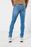 Jean tiro bajo súper skinny azul claro con ajuste ceñido