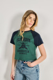 Camiseta ranglan manga corta de Slytherin Quidditch