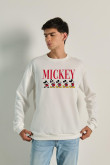 Sueter cuello redondo con estampado de Mickeys