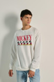 Sueter cuello redondo con estampado de Mickeys