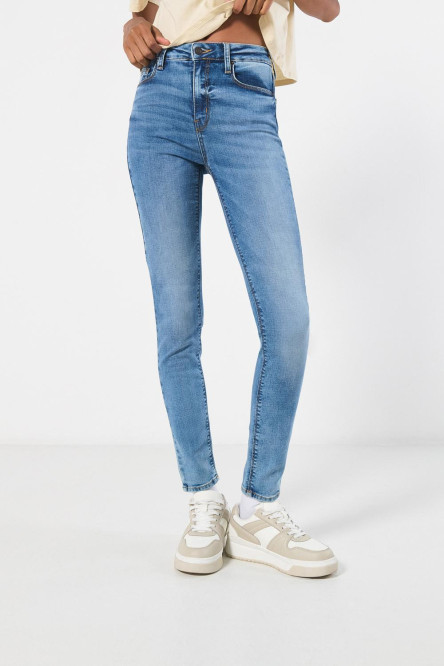 Jean azul claro jegging súper tiro alto con ajuste ceñido