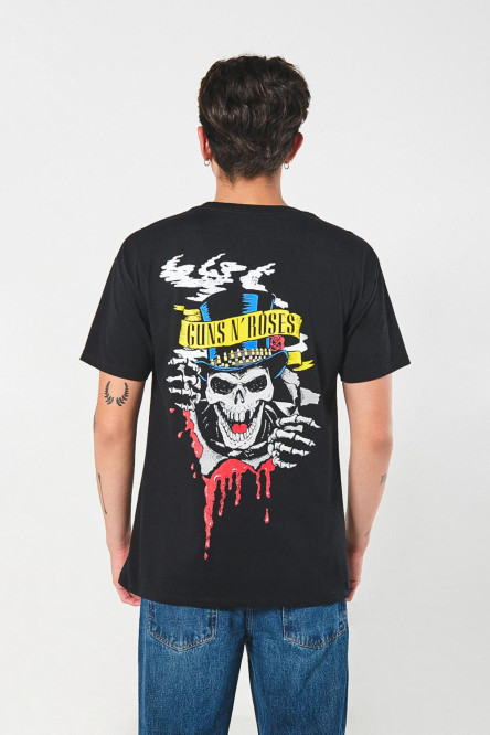 Camiseta oversize negra de Guns N´ Roses manga corta