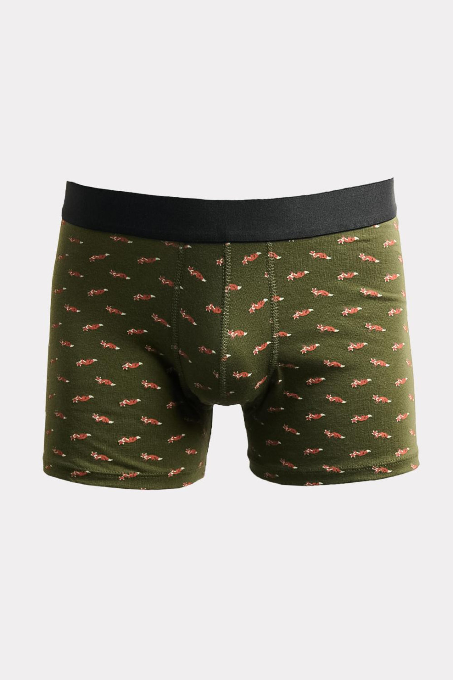 Bóxer verde brief-medio con diseños de animales