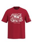 Camiseta cuello redondo roja con diseño de Coca-Cola