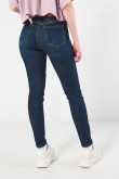 Jean tiro alto jegging azul  con ajuste ceñido y bolsillos