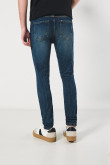 Jean skinny moda azul oscuro con dirty