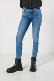 Jean azul jegging tiro alto con ajuste ceñido y bolsillos