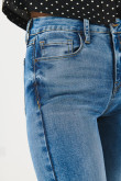 Jean azul jegging tiro alto con ajuste ceñido y bolsillos