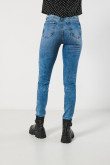 Jean azul jegging tiro alto con ajuste ceñido y bolsillos