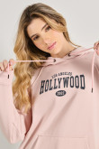 Buzo capota con estampado de Hollywood