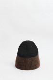 Gorro beanie, color doble acanalado.