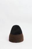 Gorro beanie, color doble acanalado.