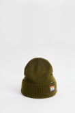 Gorro beanie, verde con bordado.