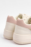 Tenis urbanos tipo skate, crema con contraste.