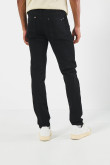 Jean negro skinny ceñido con tiro bajo y bolsillos
