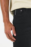 Jean negro skinny ceñido con tiro bajo y bolsillos