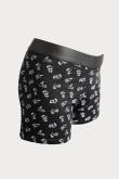 Bóxer brief-medio negro con estampados de Snoopy