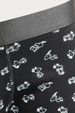 Bóxer brief-medio negro con estampados de Snoopy