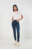 Jean azul oscuro jegging con bolsillos y ajuste ceñido