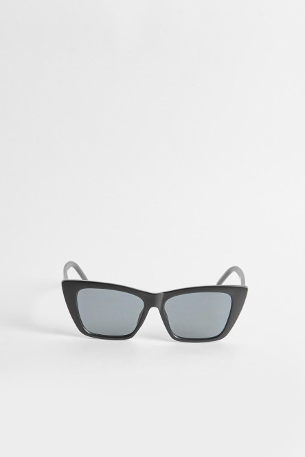 gafas de sol de estilo de cat eye recto con marco grueso en pasta