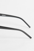gafas de sol de estilo de cat eye recto con marco grueso en pasta