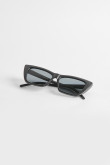 gafas de sol de estilo de cat eye recto con marco grueso en pasta
