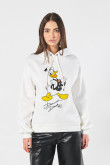 Buzo oversize crema del Pato Donald con capota