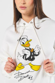 Buzo oversize crema del Pato Donald con capota