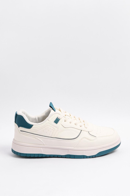 Tenis unicolores casuales con suelas planas y perforaciones