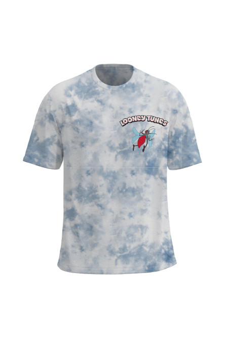 Camiseta crema tie dye manga corta de Looney Tunes