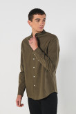 Camisa cuello neru manga larga en slim fit