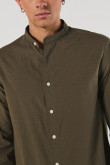 Camisa cuello neru manga larga en slim fit