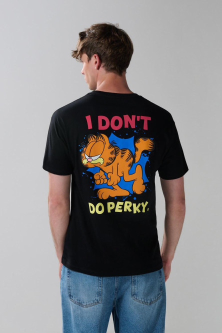 Camiseta manga corta con estampado de Garfield.