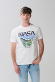 Camiseta manga corta crema de NASA