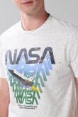 Camiseta manga corta crema de NASA