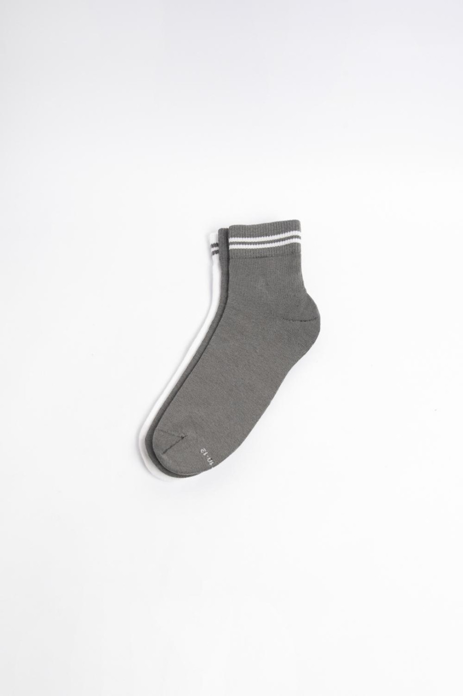 Paquete de medias unicolores X3 cortas con rayas