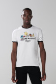 Camiseta de Plaza Sésamo crema manga corta con contrastes