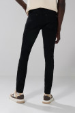 Jean skinny ceñido con bolsillos y tiro bajo negro