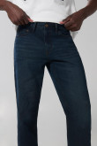 Jean 90´S bota recta azul intenso con tiro bajo y bolsillos